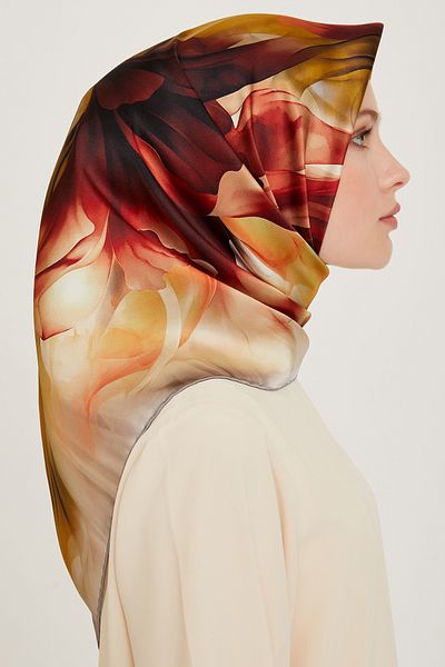 Armine 2024-2025 Autumn and Winter Season Twill Silk Scarf - 9244Dt 35