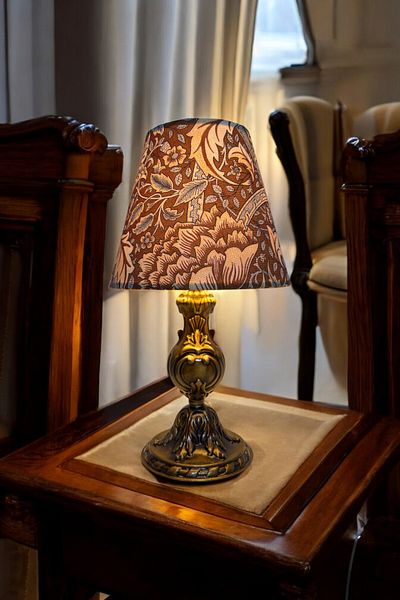 Göksu Lighting Fabric Model Luxury Retro Night and Table Lamp
