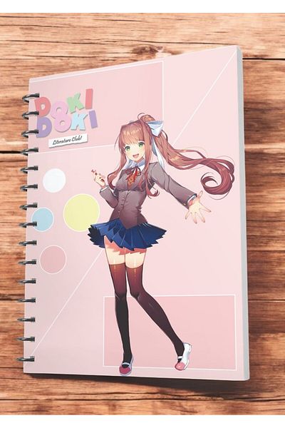 nihonwosekai Doki Doki Literature Club A5 Boy Anime Spiral Notebook 50 Sheets