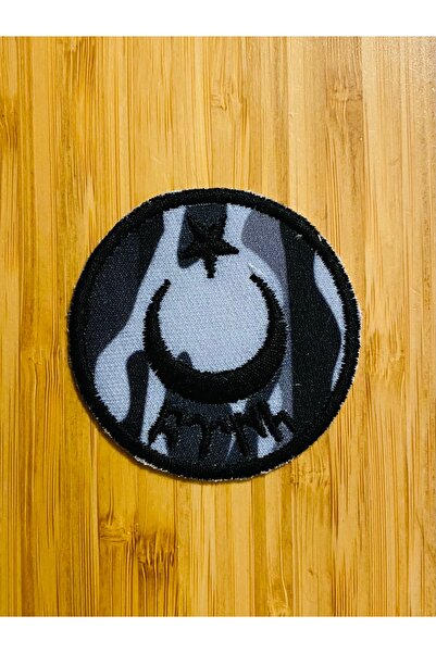 Öztürk Țesătură de piele intoarsa Moon star cu adeziv și cusături 5,5cm. Negr...