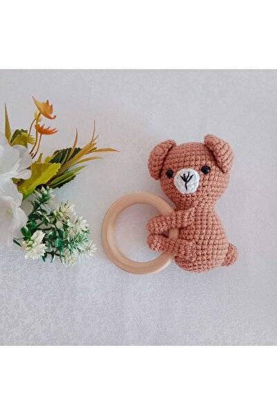 Genel Markalar Amigurumi Ayıcık Çıngırak Diş Kaşıyıcı