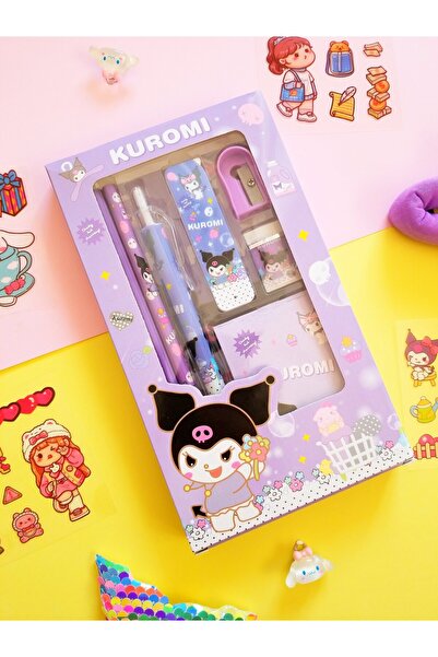 Sabrina Koza Kawaii Kuromi My Melody Cinnamoroll Çanta Kalem Silgi Cetvel Kal...