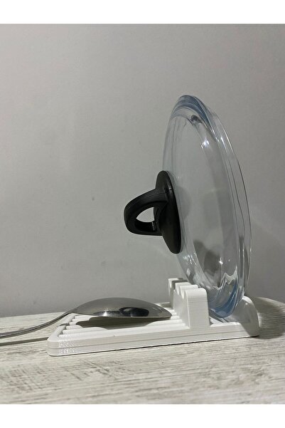 Günyan Store اللون الأبيض - ملعقة متسخة وقاعدة مغرفة وغطاء وعاء