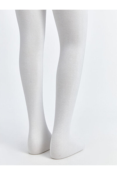 LC Waikiki White Basic Girl's Pantyhose 3-Piece