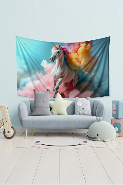 Moud's Πολύχρωμο μοτίβο μονόκερου Ταπετσαρία τοίχου Παιδικό δωμάτιο Ταπετσαρί...