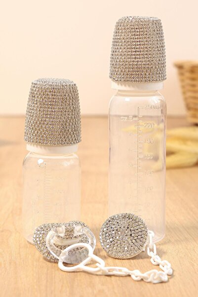Sitilin Fancy Stone Feeding Bottle Gift Set for Baby Boys and Girls - Stl6881