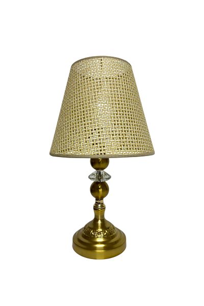 Göksu Lighting Rattan Model Luxury Conical Night and Table Lamp