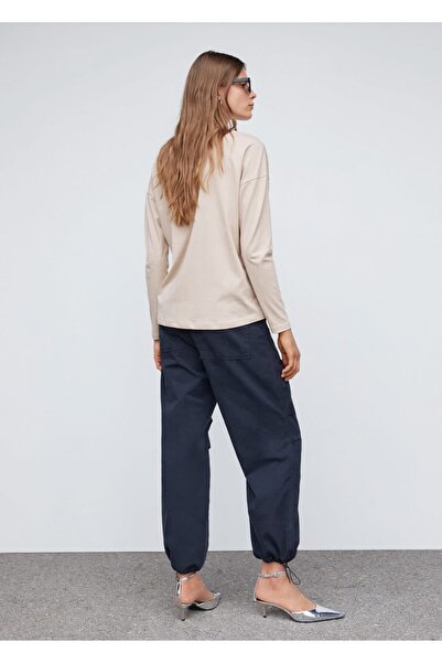 MANGO Woman Βαμβακερό μπλουζάκι με λαιμόκοψη σε V