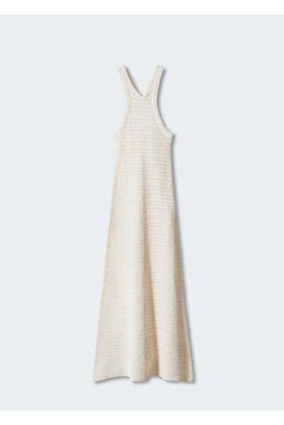 MANGO Woman Halter Yaka Dantel Elbise
