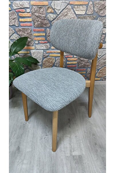 COVER TEKSTİL Bohem yeni model sandalyesi kılıfı jakar AĞAÇ KABUĞU