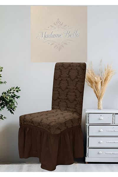 MADAME BELLA 1 τεμάχιο Kyu Khve Jacquard μοτίβο σάλι υψηλής ποιότητας εύκαμπτο με φούστα που πλένεται κάλυμμα καρέκλας χωρίς γούνα