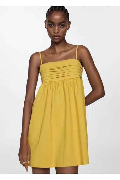 MANGO Woman Κομψό φόρεμα με λεπτομέρεια γιακά