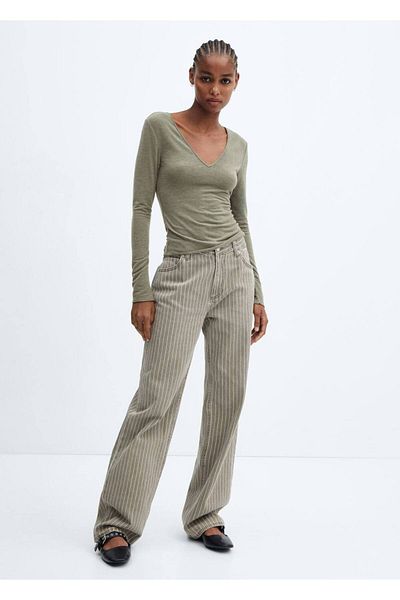 MANGO Woman V-NECK TEE