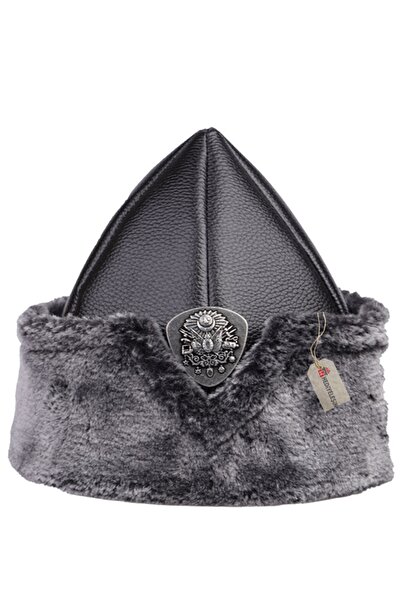 Hediyeleşin BÖRK, KALPAK, Geleneksel Kayı Alp Şapkası, Siyah, GARSON BOY - 2029