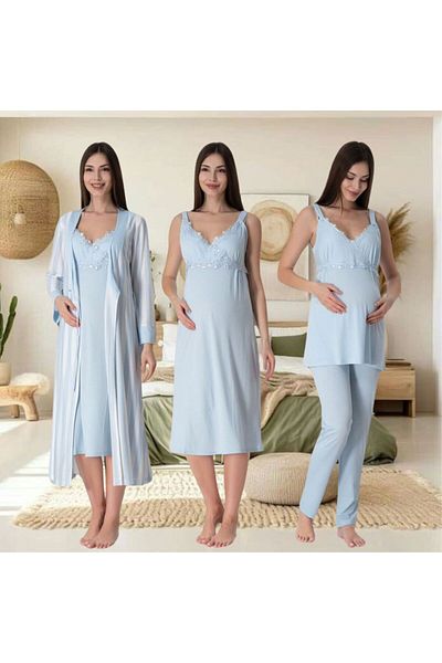 Effortt Set de maternitate elegant din 3 piese Venera Maternitate cu detaliu din dantela
