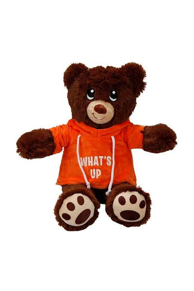 Sunman Orange Hooded Plush Bear - Puffy Friends 30 cm 31926