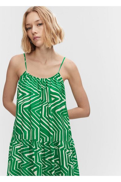 MANGO Woman Μακρυ φόρεμα με σχέδια