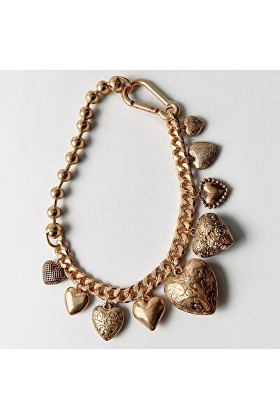 neslyaccessories Eskitme Işlemeli Vintage Kolye (BAKIR)