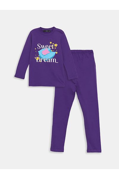 LC Waikiki Lcw Kids Pink Crew Neck Girls Pajamas Set