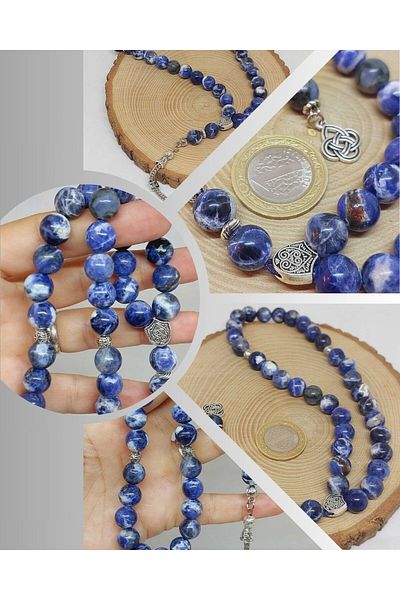Yasamtohumu Royal Sodalite Stone 33' Tasbih - 10mm (36000)