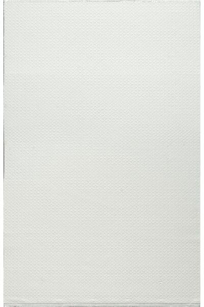 Royal Halı Momento Zv01a Beyaz Krem Akrilik Yumuşak Dokulu Modern Çizgili Hal...