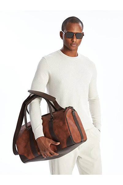 LC Waikiki Lcw Accessories Brown Leather Look Men's Sports Bag