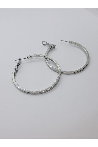 Set Stainless Steel Antiallergic Cornered Hoop Earrings (Thickness: 2 mm)