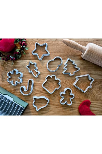 ARES CRAFT Christmas Cookie Mold Set - Clay Dough Set (10 Pieces)