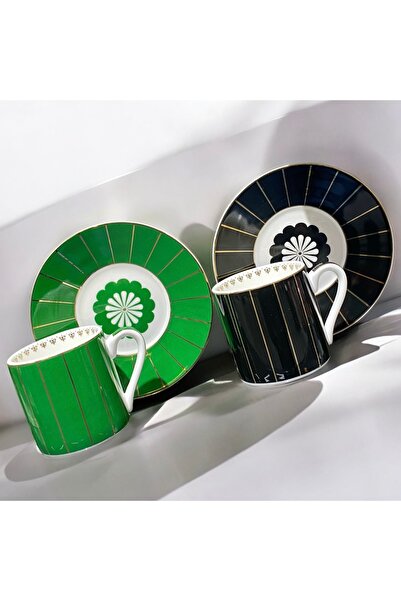 Ulus Home Teri Lucetta 2 Kişilik Porselen Kahve Fincan Takımı