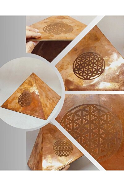 Yasamtohumu Bakır Piramit El Yapımı Enerji Portalı Yaşam Çiçeği Sembollü