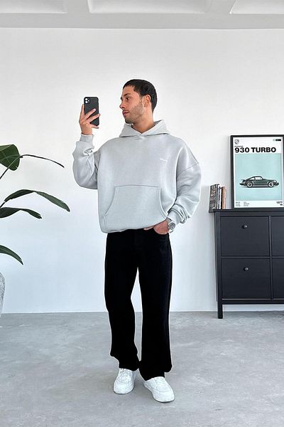 HAFKAGİYİM Γκρι φούτερ Endless Oversize