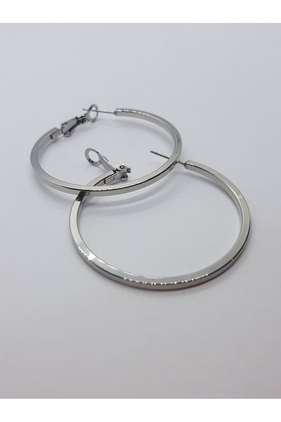 Set Stainless Steel Antiallergic Cornered Hoop Earrings (Thickness: 2 mm)