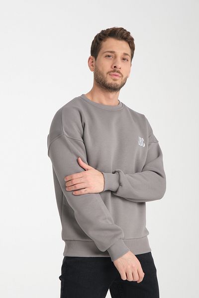 JBC Crew Neck Embroidered Oversize Raster Basic Men's Sweatshirt