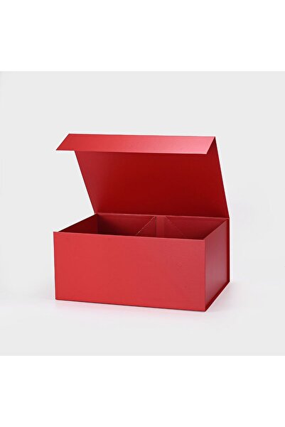 Home in Joy Hediye Kutusu Büyük XL 44x32x20 cm Kırmızı Lamine Mıknatıslı Kapak