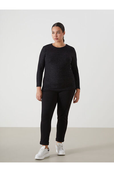 LC Waikiki Black Crew Neck Women's T-Shirt