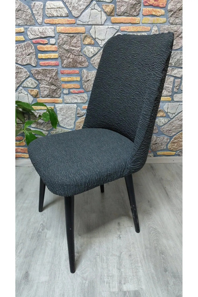 kılıfteks Puf bench takım kılıfı Jakar Kumaş 2 sandalye 1 Bench 1 puf Antrasit