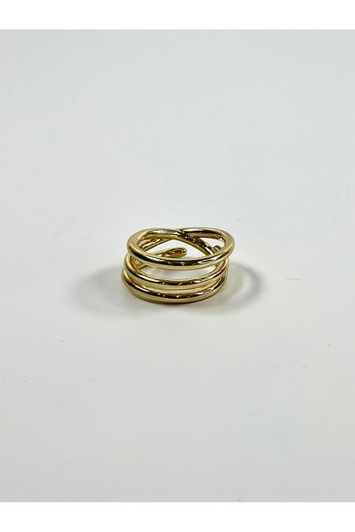 Store 316L Surgical Steel Spiral Ring - Gold Color, No Tarnish & Allergy Free Guaranteed