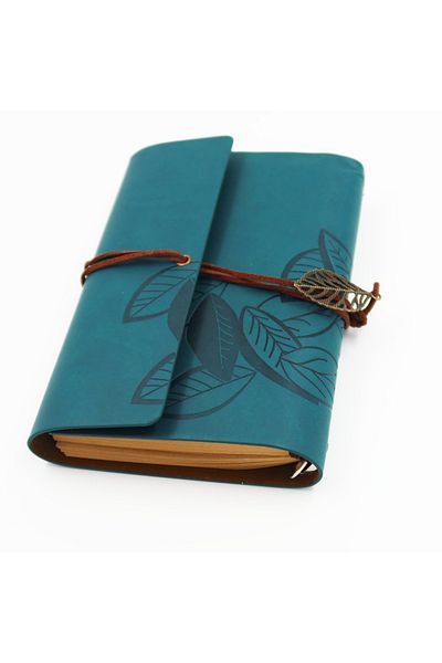 enyareshome Vegan Leather Cover Nostalgic Note Memory Book 80 Sheets A5 - Removable Page