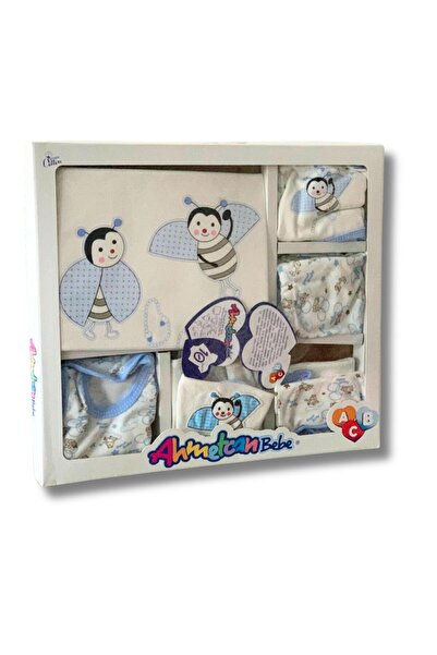 YusGos Organic 10 Piece Ladybug Embroidered Newborn Hospital Discharge Set