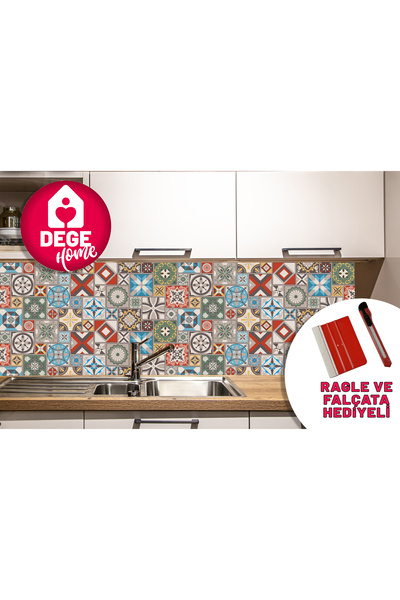 DEGE HOME Kitchen Countertop Foil, Tile Covering Foil No:3011