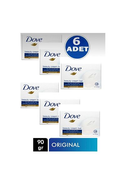 Dove Cream Bar Original Beauty Solid Soap (6 X 90 Grams)