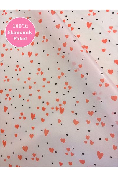 Hayal.kirtasiyesi 50X70 cm Pink Patterned Plush Paper - Pack of 100