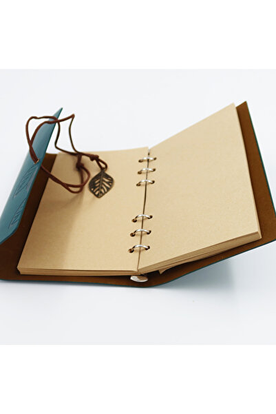 enyareshome Vegan Leather Cover Nostalgic Note Memory Book 80 Sheets A5 - Removable Page