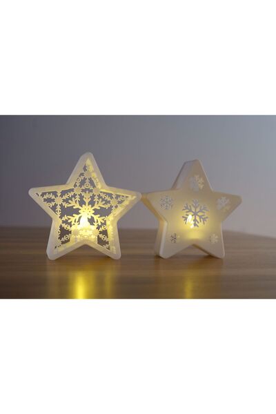 WELLCUT Yılbaşı Temalı Yıldız LED Lamba - Kar Tanesi Desenli