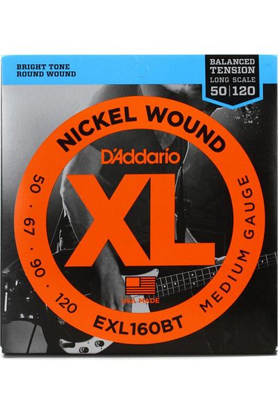 Daddario Exl160bt Nickel Bass Guitar String Set - XL, 50-120 Long Scale
