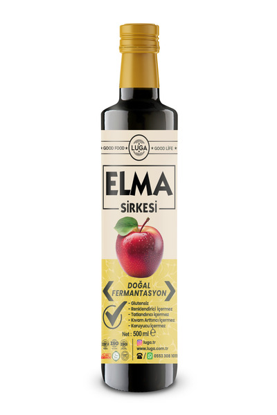 Luga Elma Sirkesi 500 ml - Doğal Fermantasyon, Katkısız