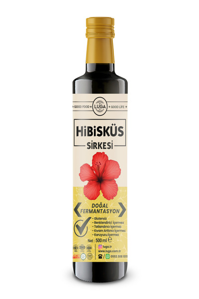 Luga Hibisküs Sirkesi 500 ml - Doğal Fermantasyon, Katkısız