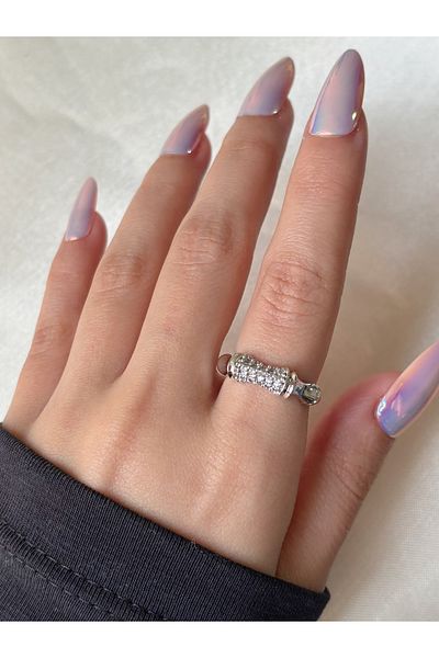 Eylülün Takısı Women's Silver Color Pinterest Stone Ring
