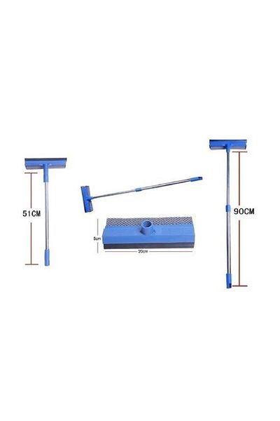 SAVA HOME COLLECTİON Sava Home ®   Practical Telescopic Handle Easy Glass Cleaning Tool with Sponge and Squeegee