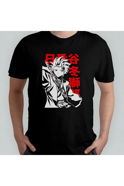 Pixxa Μπλουζάκι από 100% βαμβάκι με λαιμόκοψη Toshiro Hitsugaya Crew - Μοντέλο 1